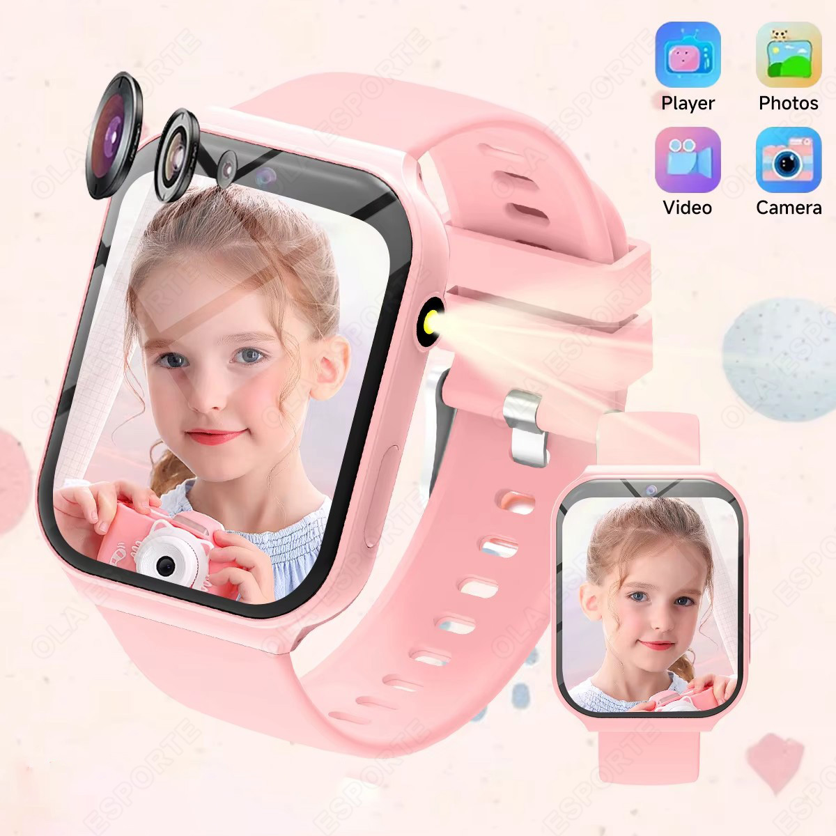 Smartwatch Watches Birthday Gift For Girls - Neue Smartwatch für Kinder mit HD-Kamera,