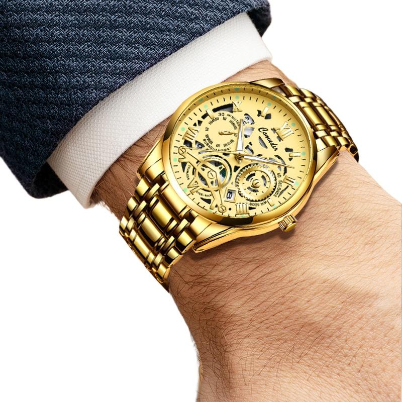 Smartwatch Luxury Watches - Modische Herren-Quarzuhr mit Hohlmuster, Luxuriöse Business-Armbanduhr,