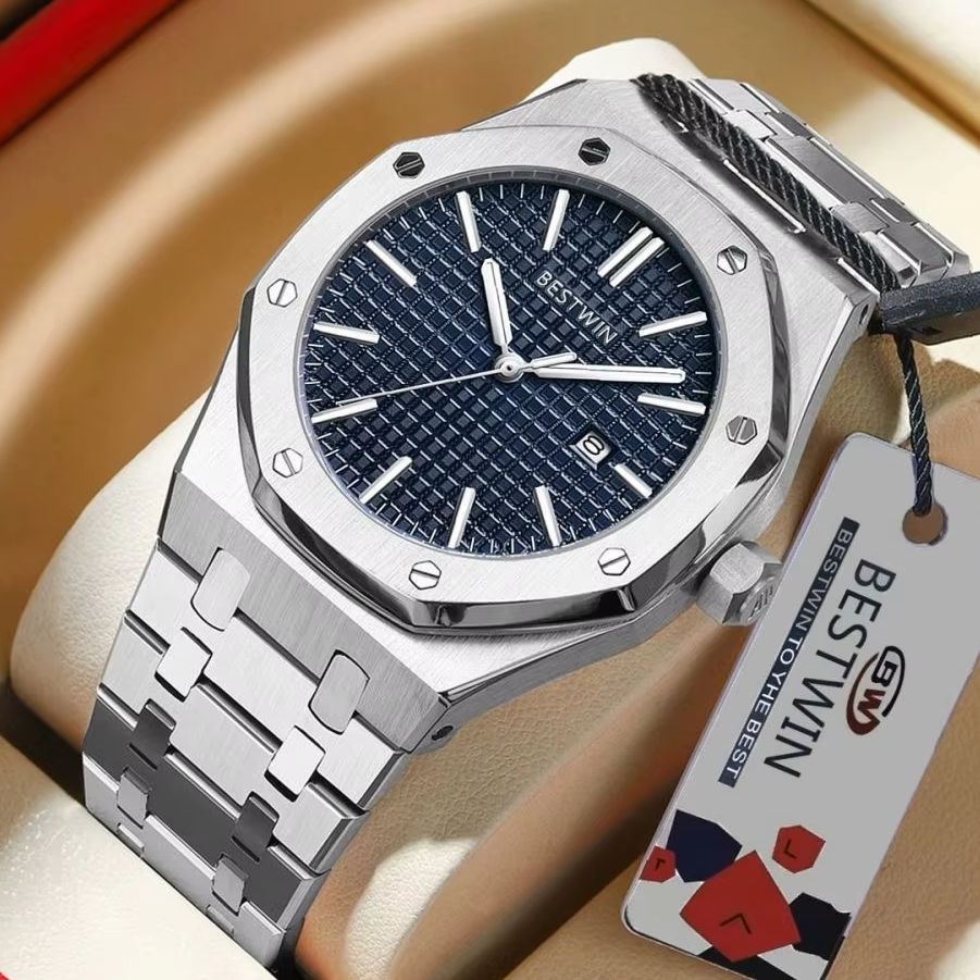 Smartwatch Luxury Watches - BESTWIN Original Luxus Herrenuhr mit Datumsanzeige,