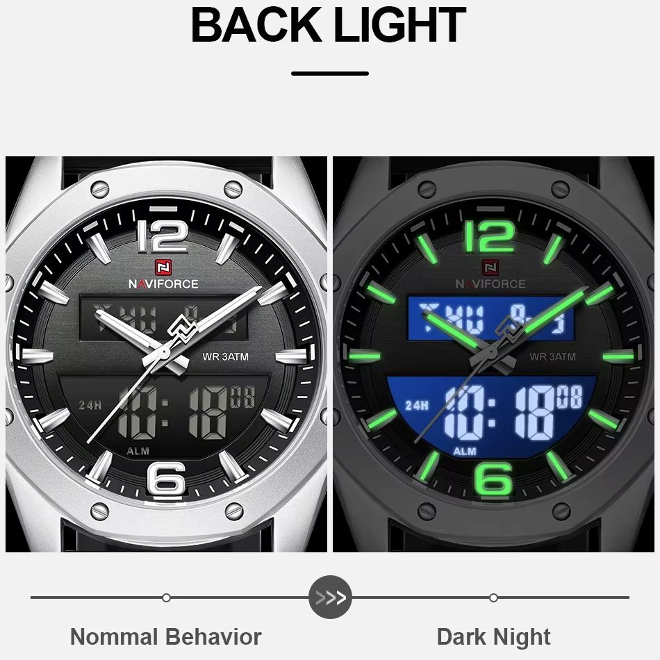 NAVIFORCE Herren Quarz LCD Dua – Watch Display Pillow Bewertung und Preis