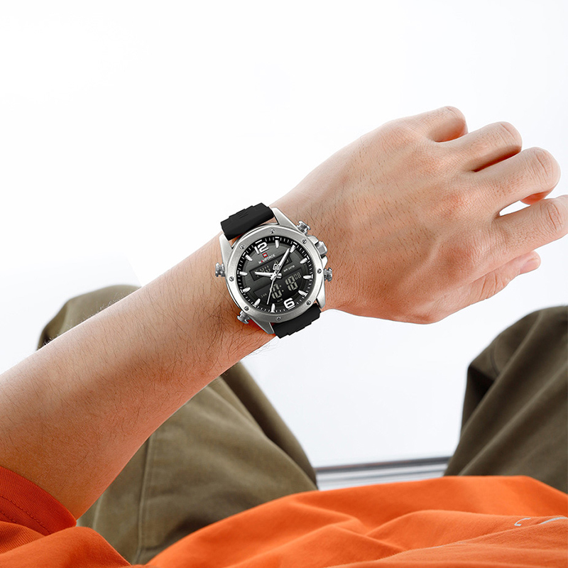 NAVIFORCE Herren Quarz LCD Dua – Watch Display Pillow Bewertung und Preis
