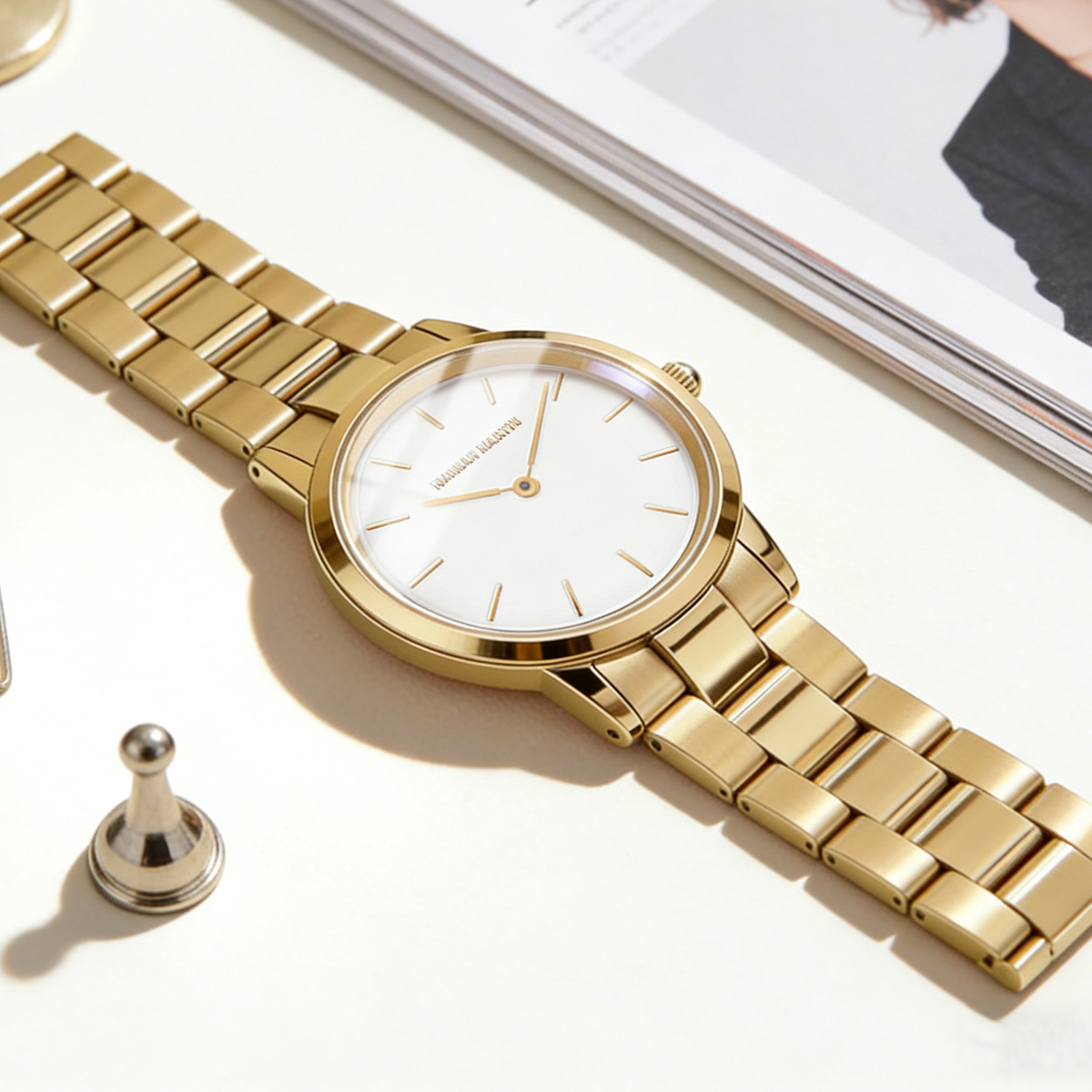 Damenuhr, Roségold, Edelstahl, – Anti-Magnetic Watch Bewertung und Preis