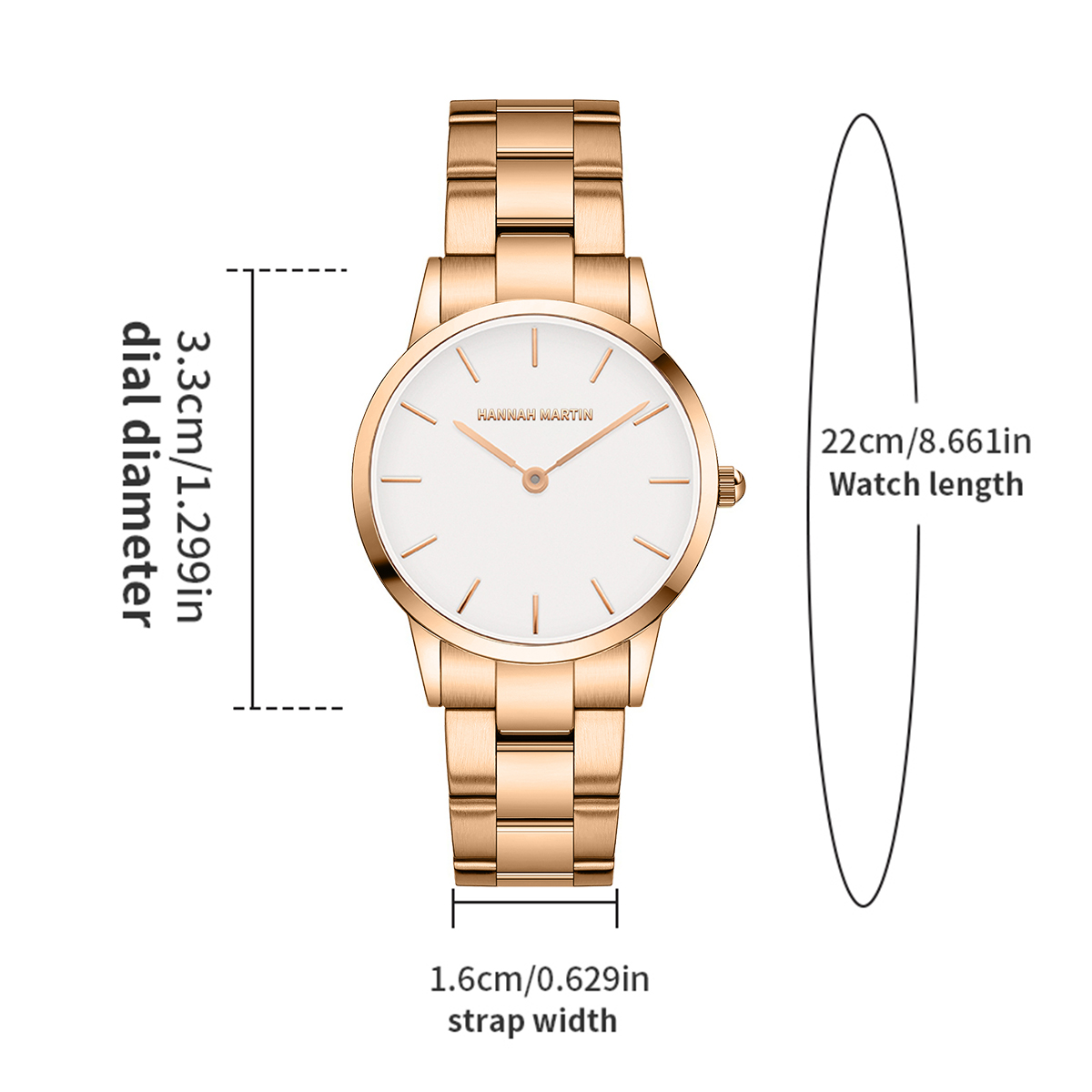 Damenuhr, Roségold, Edelstahl, – Anti-Magnetic Watch Bewertung und Preis